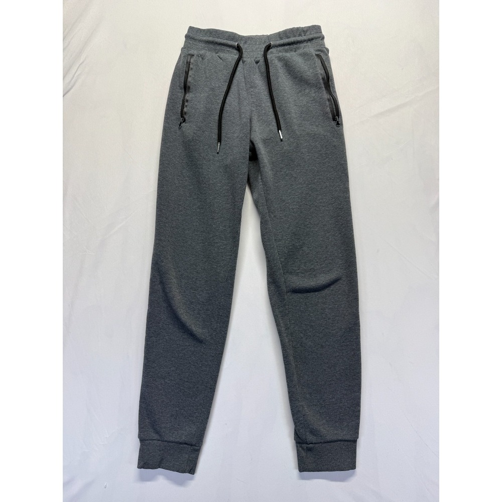 Pure Champ Jogger Pants Mens Small Heather Gray Fleece Lined Athletic Drawstring